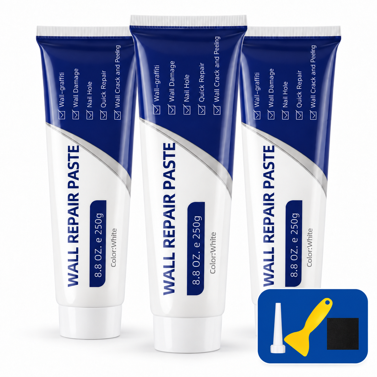 🛠️ Waterproof Wall Repair Paste — Fills Cracks & Chips, Smooth White Finish