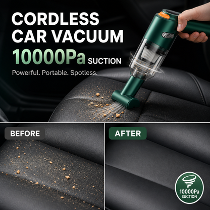 ⏳Time-Limited Special⏰🧹 Cordless Car Vacuum – 10000Pa Suction & 4000mAh Battery 🚗