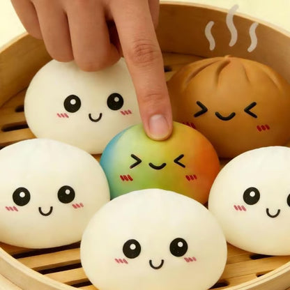 🥳2026 HOT SALE💞50K+ SOLD!👵🥟Glitter Dumpling Squishy Steamer Blind Box Surprise Squeeze Fun✨