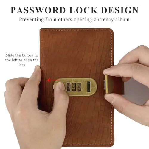 A6 savings notebook,3-Digit Resettable Password Lock，suitable for storing money and important.