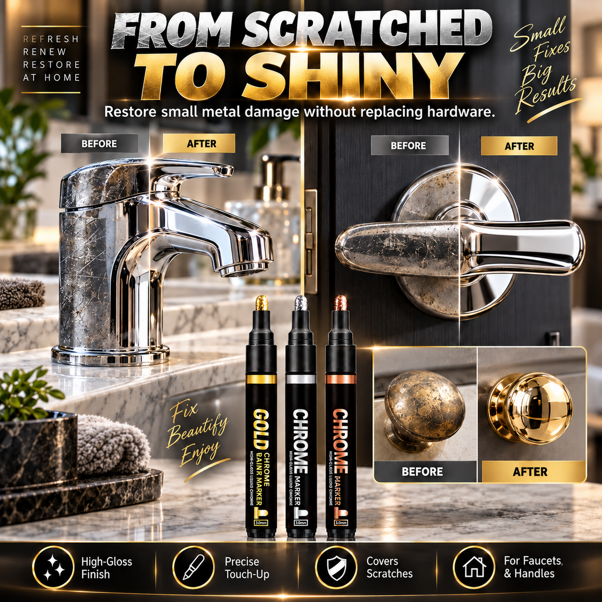 METALLIC CHROME PAINT MARKER