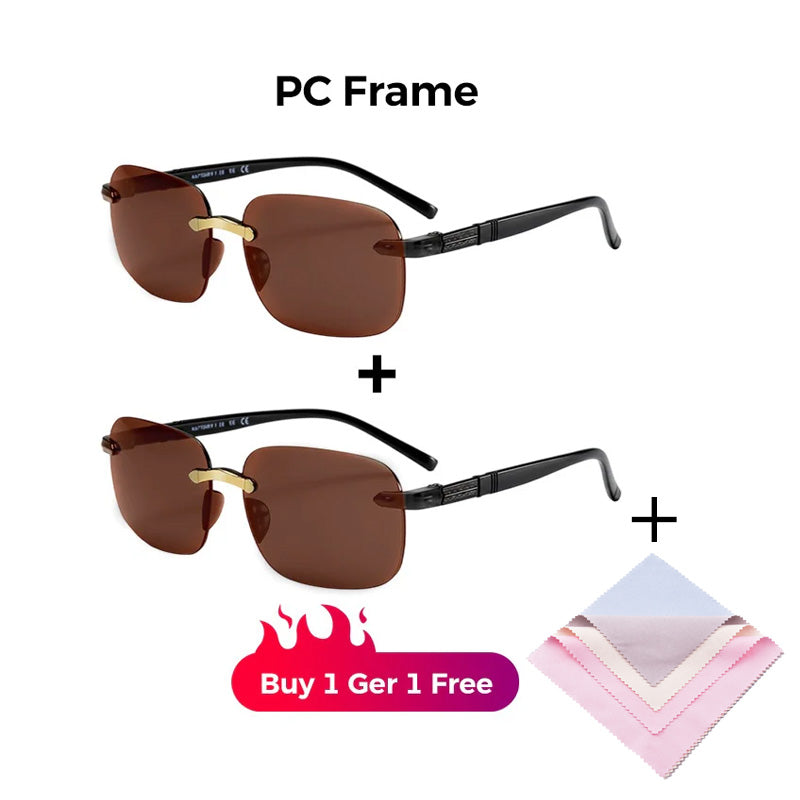 High-definition, frameless, protective sunglasses