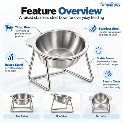 🎃 Halloween Special: 55% off! 🥣 15° Tilted Orthopaedic Feeding Bowl