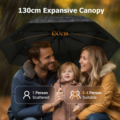 ☔12-Rib Large Foldable Windproof Umbrella