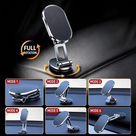 🥳HOT SALE🥳Phone Holder Strong magnet, 360° rotation & foldable metal. Safer driving – grab yours! ✅