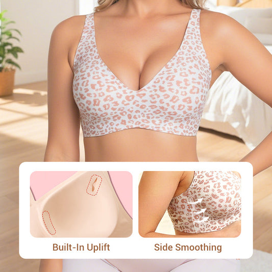 💗LIMITED TIME SALE 50% OFF⚡50K+ SOLD💕 Jelly Wireless Womens Comfortable Wireless Bras Push Up Bralettes Seamless Tshirts Bras Deep V Everyday Bras