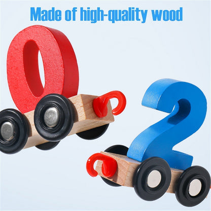 🚗Letters Magnetic Train Puzzle Wooden Toy Car