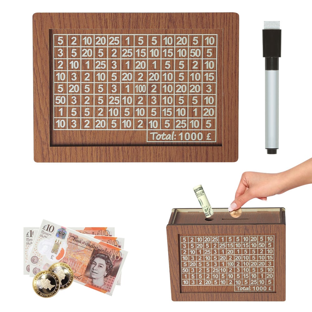 🎁 Hot Sale 54% OFF 🔥Wallet Fattening Program——Cash Vault Wooden Savings Box