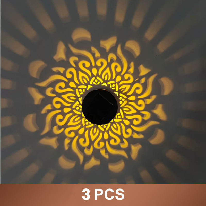 🌞 Solar Mandala Light – Stunning Pattern Projection, 2-in-1 Floor & Wall Design & IP65 Waterproof Auto On/Off 🌿