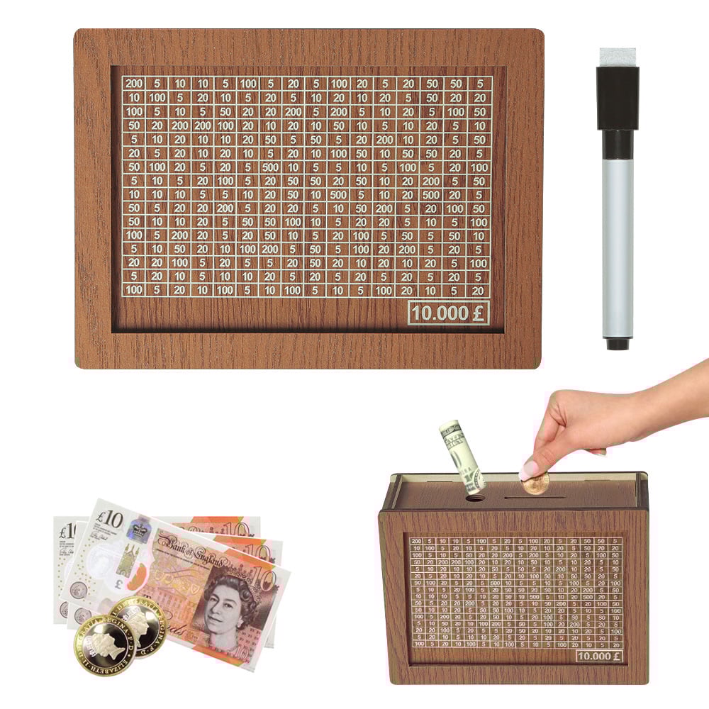 🎁 Hot Sale 54% OFF 🔥Wallet Fattening Program——Cash Vault Wooden Savings Box