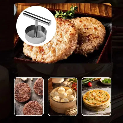 🍔 50% OFF HOT SALE! Manual Meat Press for Burger Patties – 304 Stainless Steel, Dishwasher Safe & Non-Stick ✨