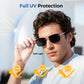 High-definition, frameless, protective sunglasses