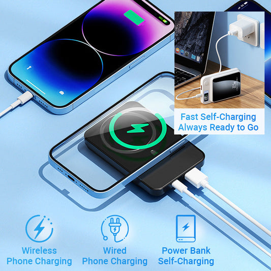 ⚡ 57% OFF! ✨ Ultra-Thin 20000mAh Power Bank - Fast PD/QC Charging with Digital Display for Mobile Phones and Tablets 📱🔋