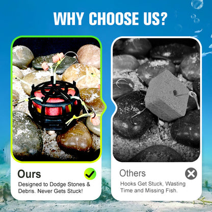 Reverse Bottom Bait Cage Fishing Hook