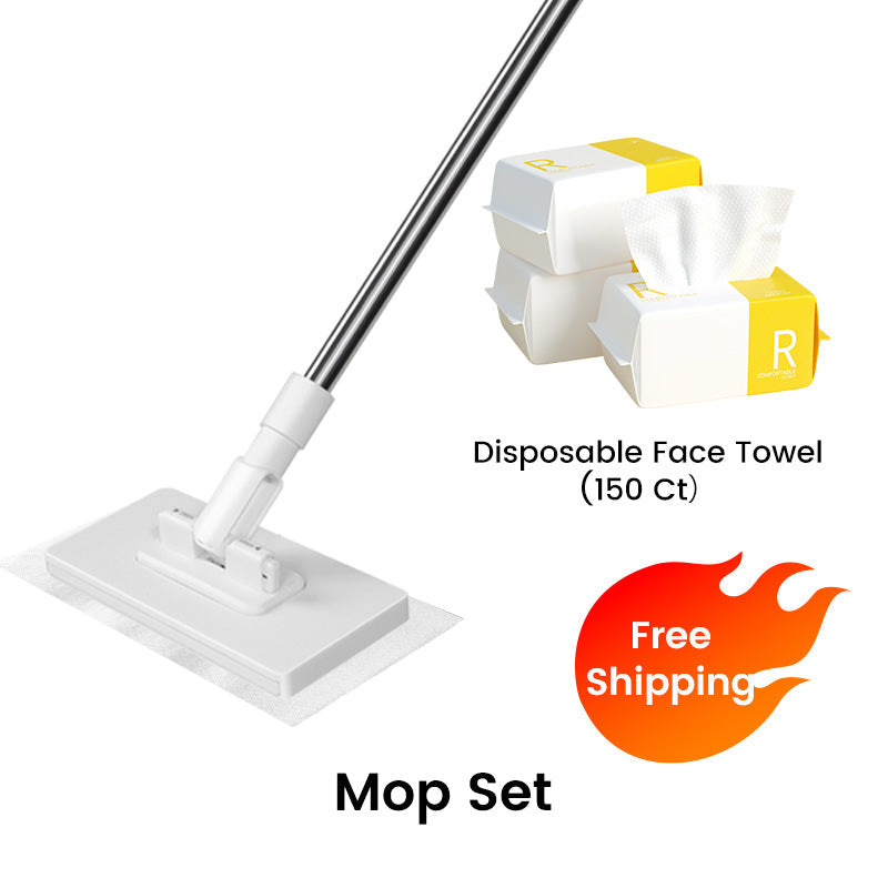 🔥🧹Disposable Dust Mop with 4 Reusable Cloths💦