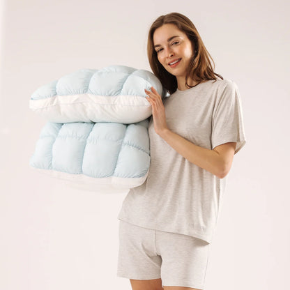 🔥50K+ Sold ☁️Ultra-Soft High Elastic Bed Pillow 🛌Ergonomic Neck Support Sleeping Pillow