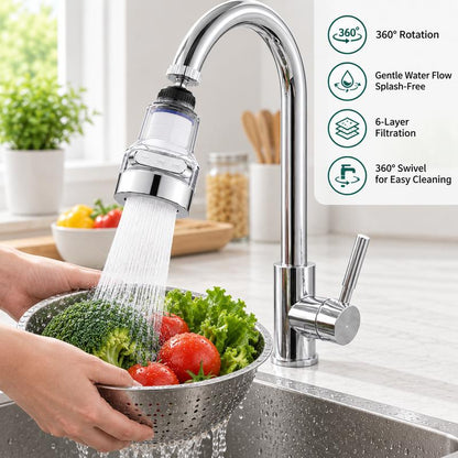 💧360° Rotating Faucet Water Filter ✅Dual‑Mode Water Outlet Tap Filter For Home Kitchen