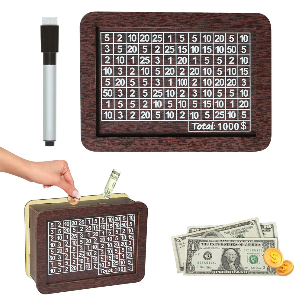 🎁 Hot Sale 54% OFF 🔥Wallet Fattening Program——Cash Vault Wooden Savings Box