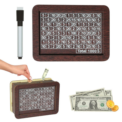 🎁 Hot Sale 54% OFF 🔥Wallet Fattening Program——Cash Vault Wooden Savings Box