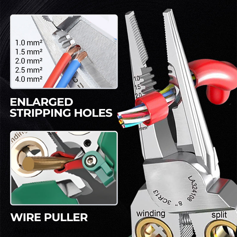 🔧 LIMITED-TIME 50% OFF! ✨ 8-in-1 Multi-Functional Wire Stripper Scissors With Electrical Test ✨