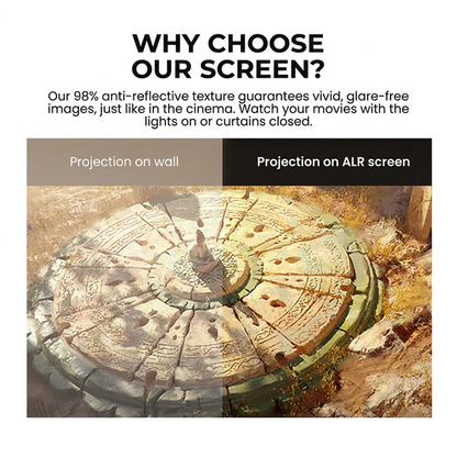 ⌛Limited-time offer-Portable Projector 4K Anti-Light Folding Screen