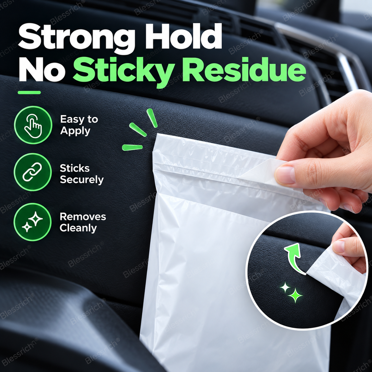 🚗Self-Adhesive Car Cleaning Bags – Stick anywhere, stand firm. Multi‑use for trash or storage. No mess, no marks. 🧹✨