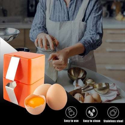 🍳50% OFF NOW ! ✨Quick Egg Cracker Tool – Fast Clean Egg Opener for Kitchen Baking