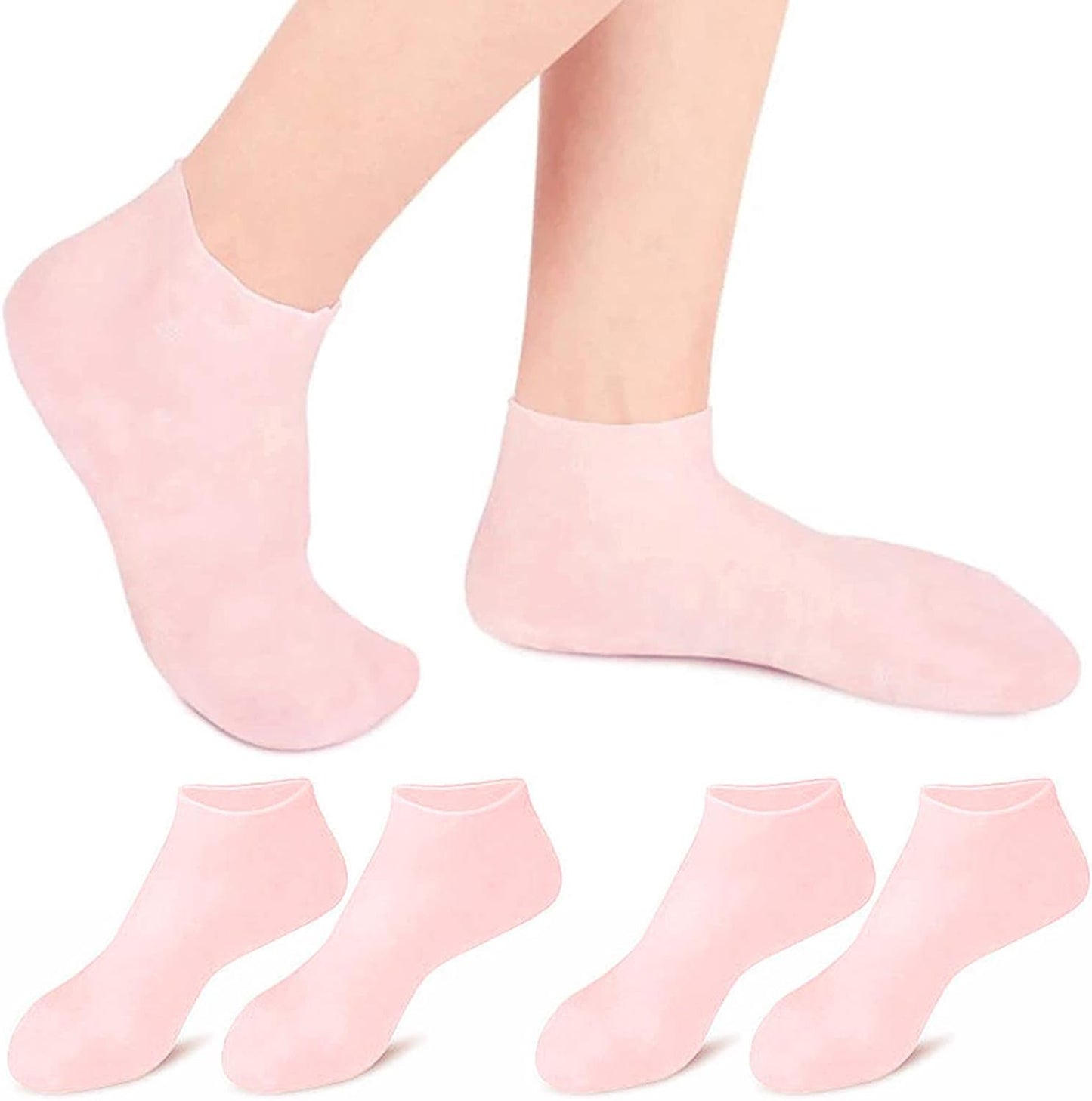 🔥🔥Get 3 items when you buy 1！✨️Enjoy a foot spa anytime anywhere！👣Moisturizing Foot Mask Exfoliating Silicone Socks Beach Protective Socks(3pcs)