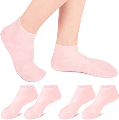 🔥🔥Get 3 items when you buy 1！✨️Enjoy a foot spa anytime anywhere！👣Moisturizing Foot Mask Exfoliating Silicone Socks Beach Protective Socks(3pcs)