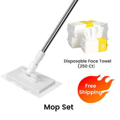 🔥🧹Disposable Dust Mop with 4 Reusable Cloths💦