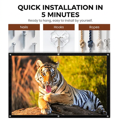 ⌛Limited-time offer-Portable Projector 4K Anti-Light Folding Screen