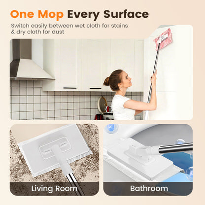 🔥🧹Disposable Dust Mop with 4 Reusable Cloths💦