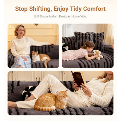 SCOMERI⚡ Plush Non-Slip Sofa Cover🛋️