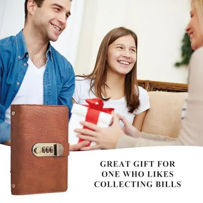 A6 savings notebook,3-Digit Resettable Password Lock，suitable for storing money and important.