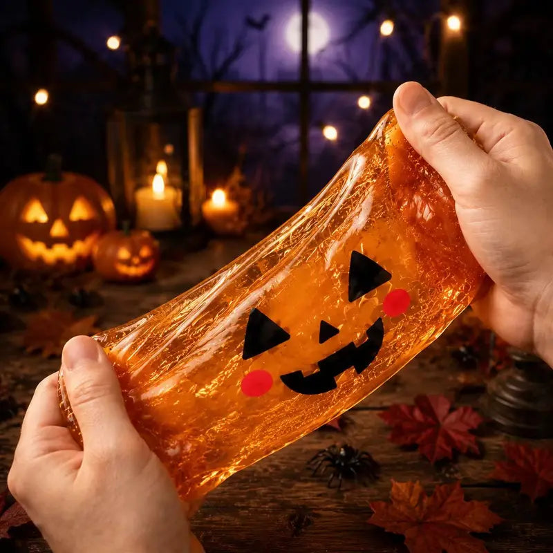 Halloween Cute Scary Ghost Maruko Squishy Squeeze Toy Set, Mini Portable Stress Toy, Sensory Products for Halloween Things, Party Treat Bag Fillers & Mini Gifts