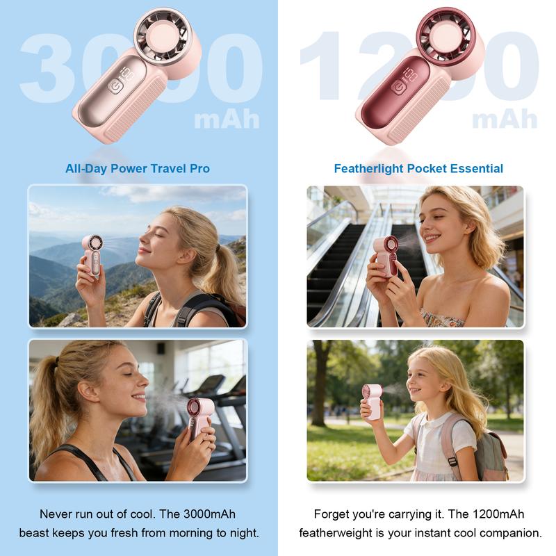 🥳2026 HOT SALE🥳💞❄️ 50% OFF! Turbo Handheld Fan – 16900 RPM, 6 speeds, LED display. 3000mAh battery, 10.7hrs cooling. Pocket‑sized power! 🌬️✨