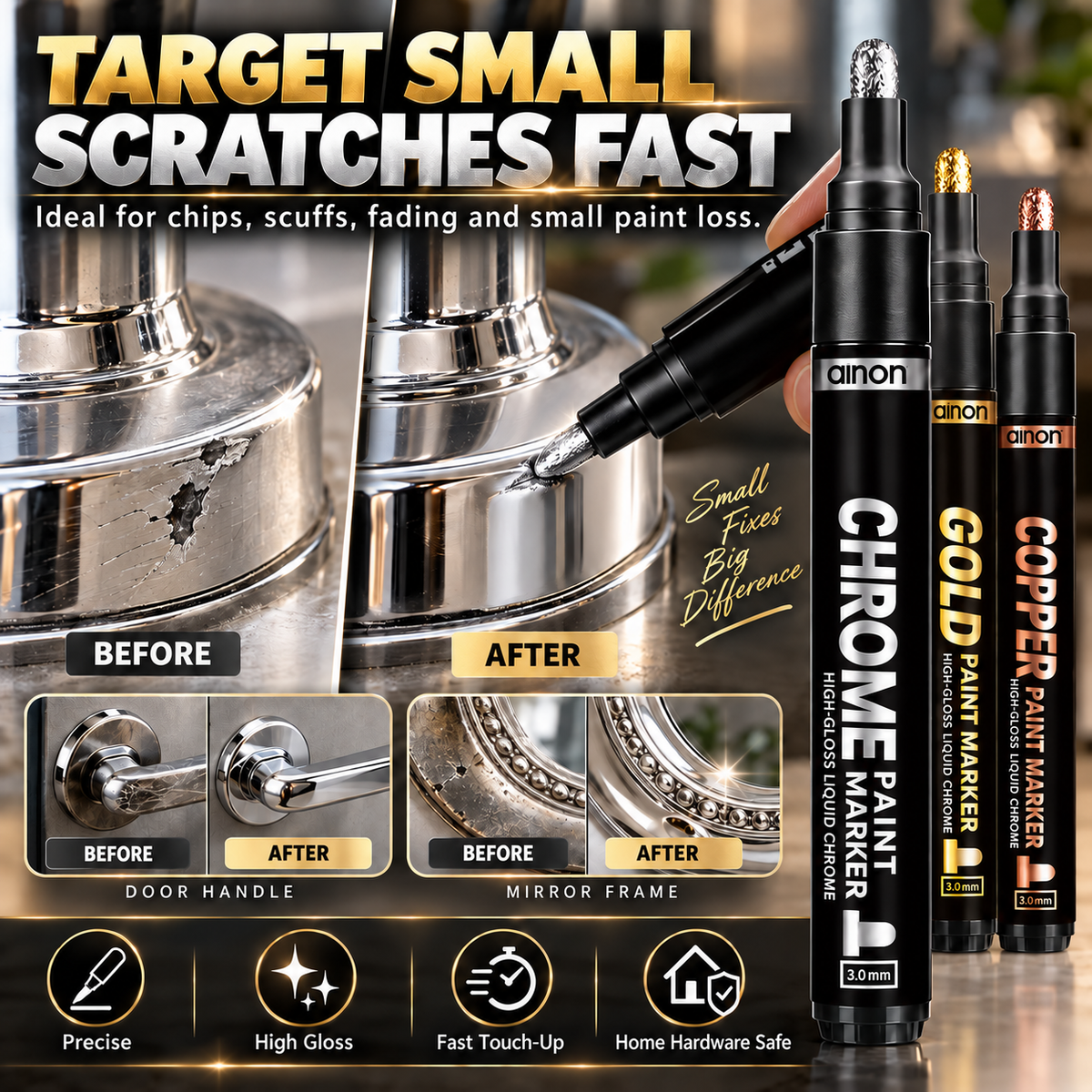METALLIC CHROME PAINT MARKER