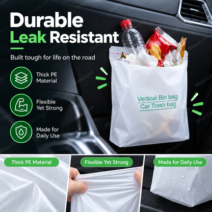 🚗Self-Adhesive Car Cleaning Bags – Stick anywhere, stand firm. Multi‑use for trash or storage. No mess, no marks. 🧹✨