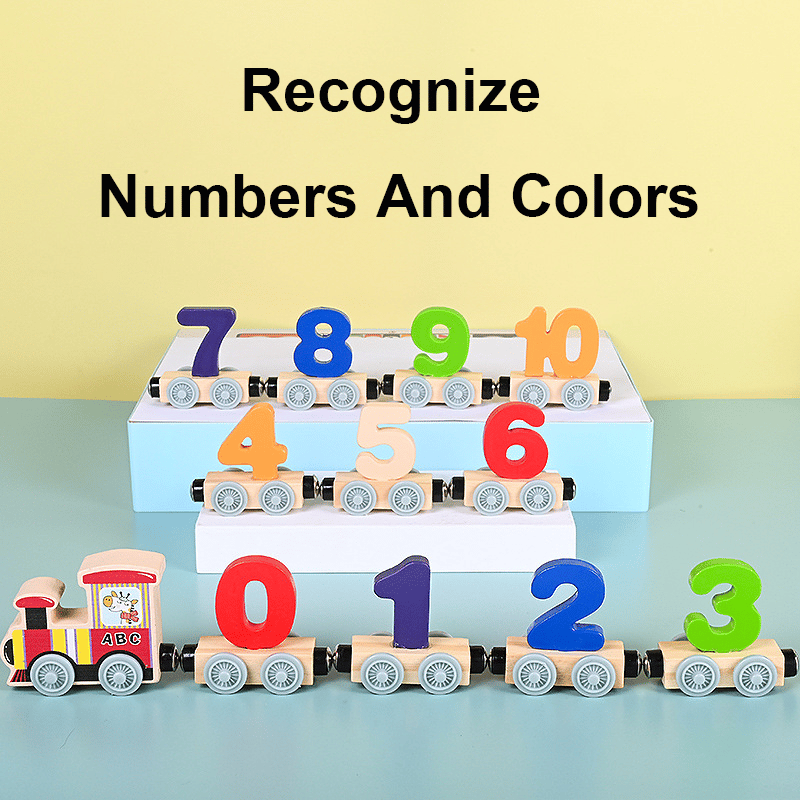 🚗Letters Magnetic Train Puzzle Wooden Toy Car