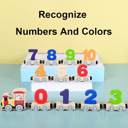 🚗Letters Magnetic Train Puzzle Wooden Toy Car