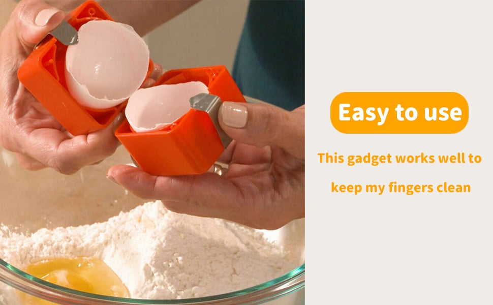 🍳50% OFF NOW ! ✨Quick Egg Cracker Tool – Fast Clean Egg Opener for Kitchen Baking