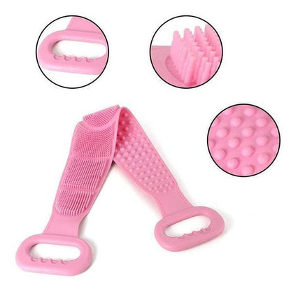 🧼Silicone Back Scrubber for Bath, Double-Sided Body Exfoliating Bath Brush with Soft Silicone Bristles