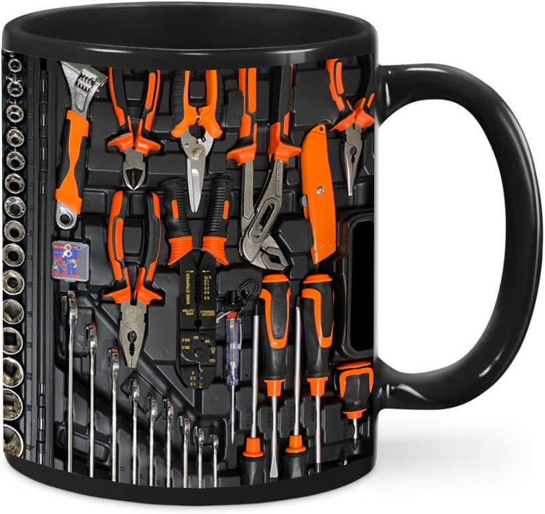 🏆Last day of sale: 62% discount ✨🔨Funny coffee mug – toolbox set for mechanics🍵