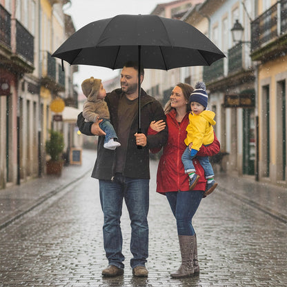 ☔12-Rib Large Foldable Windproof Umbrella