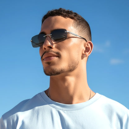 High-definition, frameless, protective sunglasses