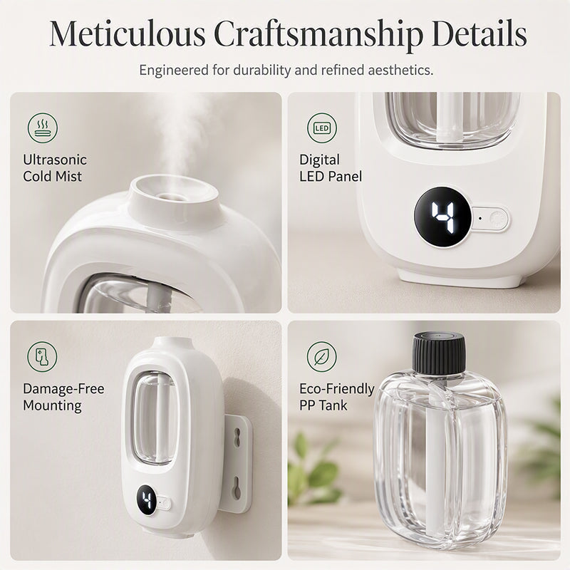🌿 Automatic Aromatherapy Diffuser – 4-Level Timed USB Fragrance Sprayer