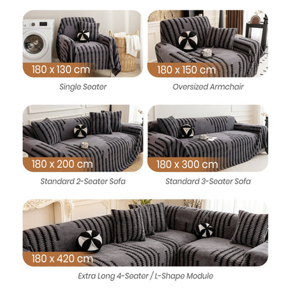 SCOMERI⚡ Plush Non-Slip Sofa Cover🛋️