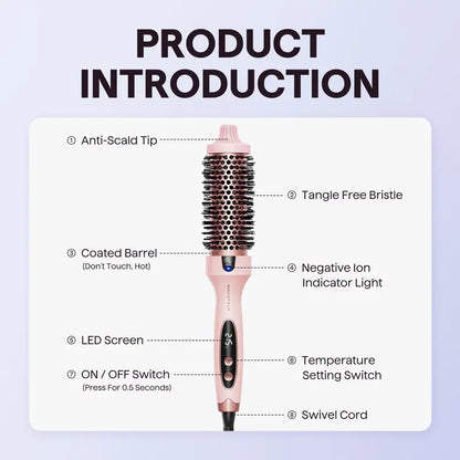 🔥2-in-1 Magic Styler | Heated Straightener & Curler Comb | Switch Hairstyles in Seconds💁‍♀️