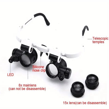 🌟 2026 Clarity Revolution | Adjustable Head Magnifier with Light | 3 Zoom Levels for Details 🔍【BUY2 GET1】