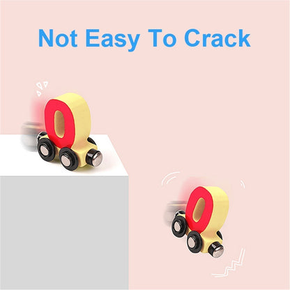 🚗Letters Magnetic Train Puzzle Wooden Toy Car
